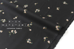 Japanese Fabric Little Posy - navy black - 50cm