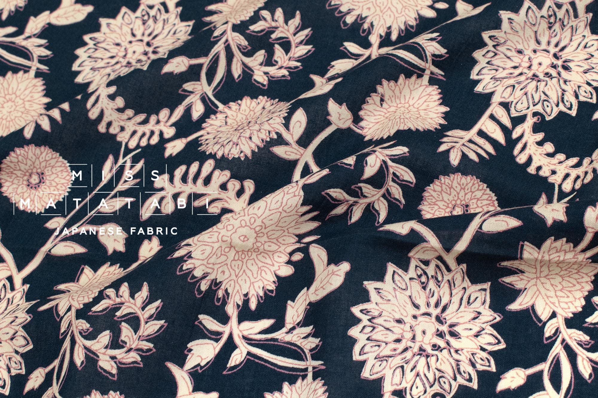 Hand Printed Indian Cotton Voile - G2 - 50cm