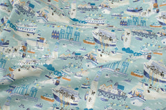 Japanese Fabric Pups on the Harbour - mint - 50cm