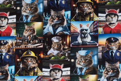 Japanese Fabric Cats with Jobs - 50cm
