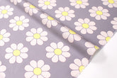 Japanese Fabric The Most Fun Flowers - grey - 50cm