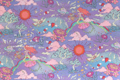 Japanese Fabric Dreamland - purple, pink - 50cm
