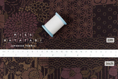 Japanese Fabric Wagara Patches - C grape - 50cm