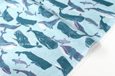 Japanese Fabric - Whales Double Gauze - C2 - 50cm