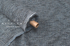 DEADSTOCK Japanese Fabric Shokunin Collection Shinchi Orimono - light blue, black - 50cm