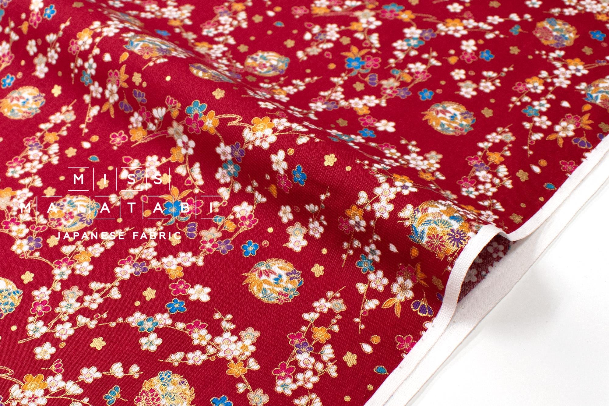 Japanese Fabric Traditional Series - 82 B red - 50cm