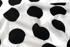 Japanese Fabric Dots Ripple Enshuku Lawn - black, white - 50cm