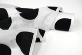 Japanese Fabric Dots Ripple Enshuku Lawn - black, white - 50cm
