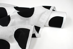 Japanese Fabric Dots Ripple Enshuku Lawn - black, white - 50cm