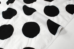 Japanese Fabric Dots Ripple Enshuku Lawn - black, white - 50cm