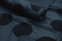 Japanese Fabric Dots Ripple Enshuku Lawn - blue - 50cm