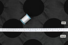 Japanese Fabric Dots Ripple Enshuku Lawn - charcoal - 50cm