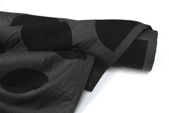 Japanese Fabric Dots Ripple Enshuku Lawn - charcoal - 50cm