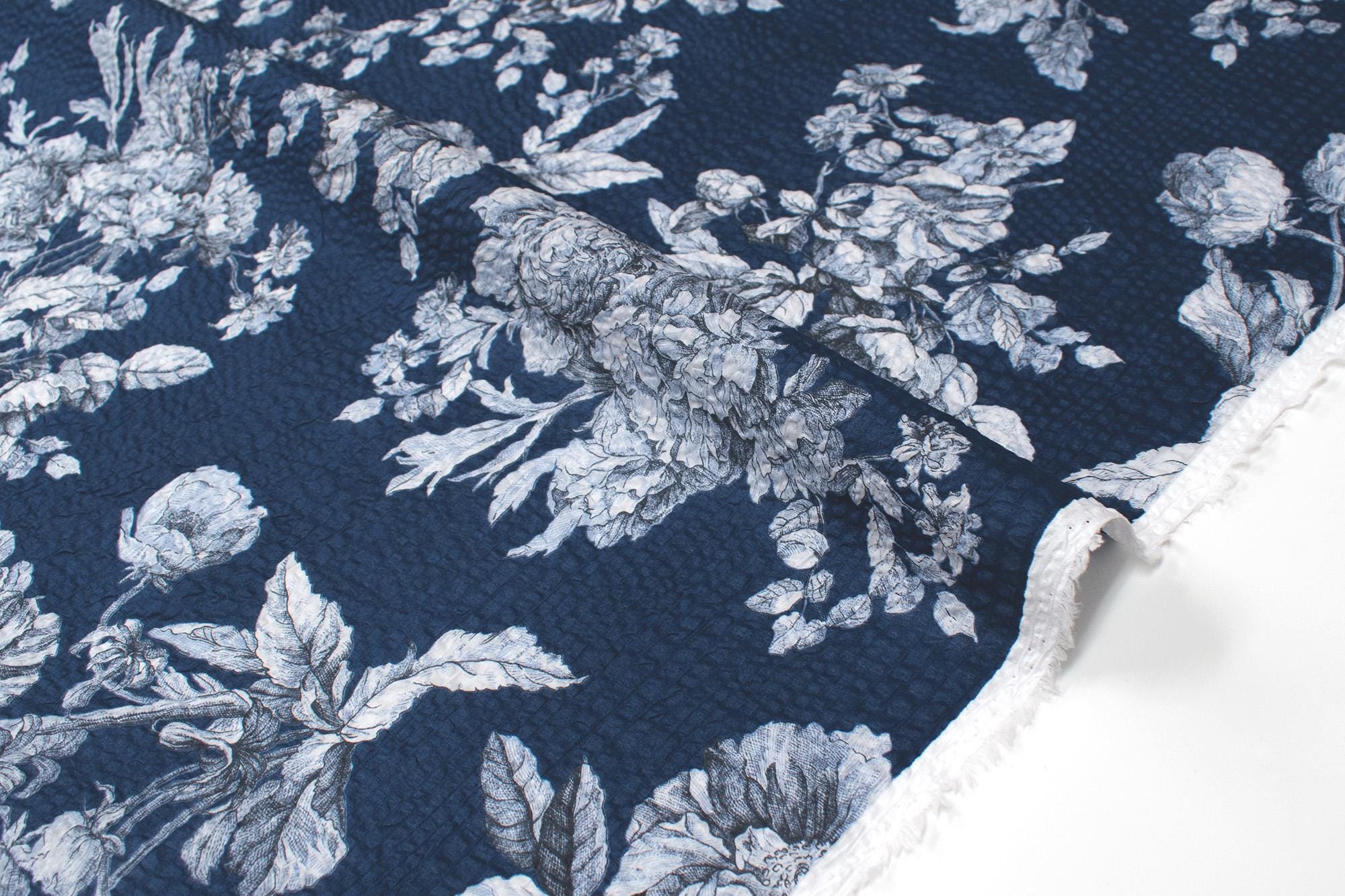 Japanese Fabric Cotton Ripple Stella Floral - E - 50cm