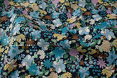 Japanese Fabric Floral Burst - E navy - 50cm