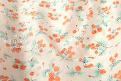 Japanese Fabric Berries - orange, aqua - 50cm