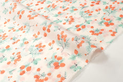 Japanese Fabric Berries - orange, aqua - 50cm