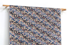 Japanese Fabric Wagara Dobby II - blue, metallic gold - 50cm