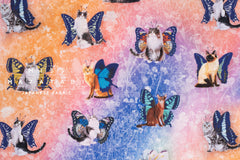 Japanese Fabric Cat Butterfly - 50cm