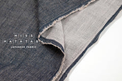 DEADSTOCK Japanese Fabric Double Gauze - denim blue - 50cm