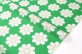 Japanese Fabric The Most Fun Flowers - green - 50cm