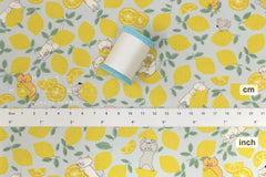 Japanese Fabric Lemonade Cats - C - 50cm