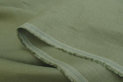 DEADSTOCK Japanese Fabric 100% linen - green - 50cm