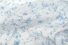 DEADSTOCK Japanese Fabric Cotton Ripple Mae - blue - 50cm