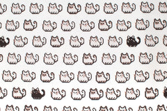 Japanese Fabric Pixel Cats - white - 50cm