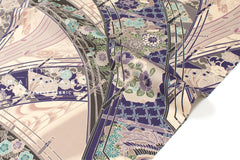 Japanese Fabric High Tea - purple, taupe - 50cm