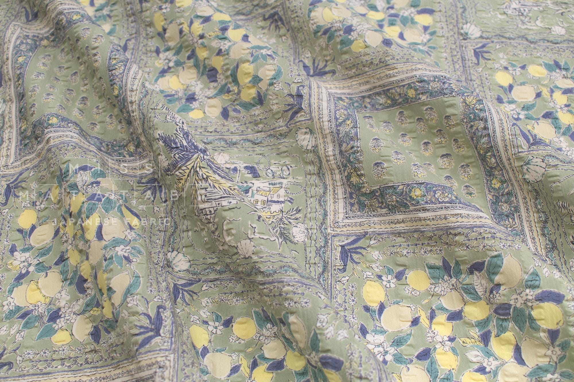 Japanese Fabric Cotton Ripple Coastal Summer - B - 50cm