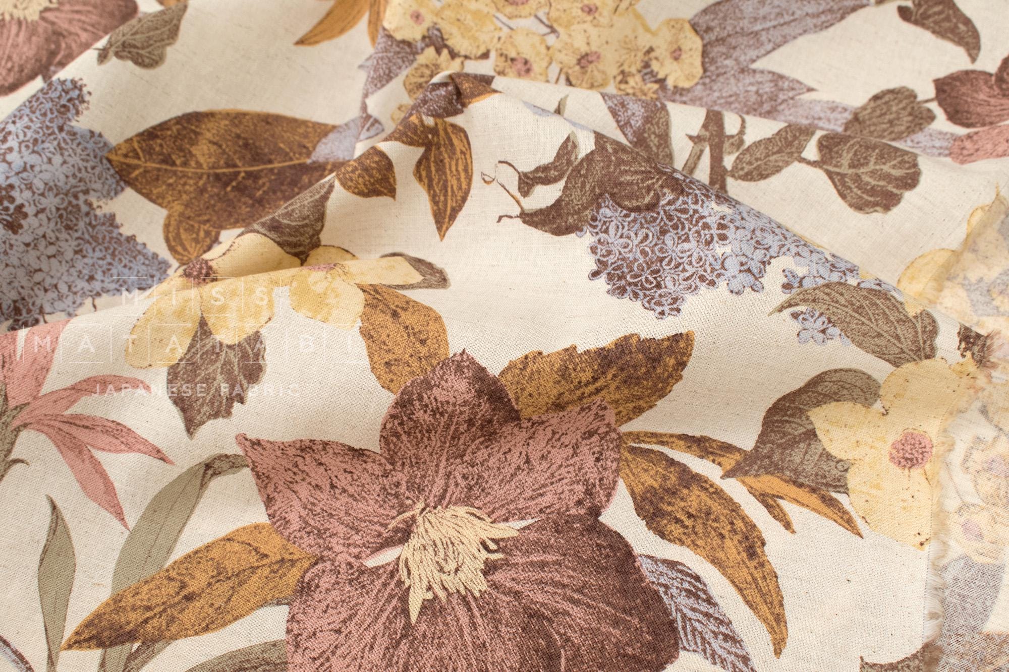 Japanese Fabric Camille Linen Blend - A - 50cm