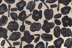 Japanese Fabric Mina Flowers Linen Blend - A - 50cm