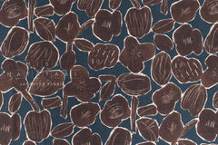 Japanese Fabric Mina Flowers Linen Blend - E - 50cm