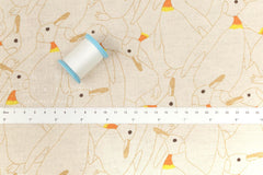 Japanese Fabric Penguins Linen Blend - A - 50cm