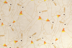 Japanese Fabric Penguins Linen Blend - A - 50cm