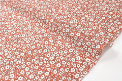 DEADSTOCK Japanese Fabric Autumn Floral - clay orange - 50cm