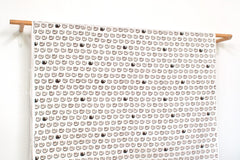 Japanese Fabric Pixel Cats - white - 50cm