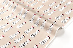 Japanese Fabric Dalmations - beige - 50cm