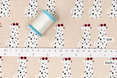 Japanese Fabric Dalmations - beige - 50cm