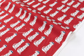 Japanese Fabric Dalmations - red - 50cm