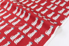 Japanese Fabric Dalmations - red - 50cm