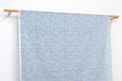 DEADSTOCK Japanese Fabric Sad Cats in the Window - blue - 50cm