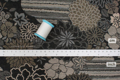 Japanese Fabric - Yarn Dyed Woven Four Seasons Jacquard - black, latte - 50cm