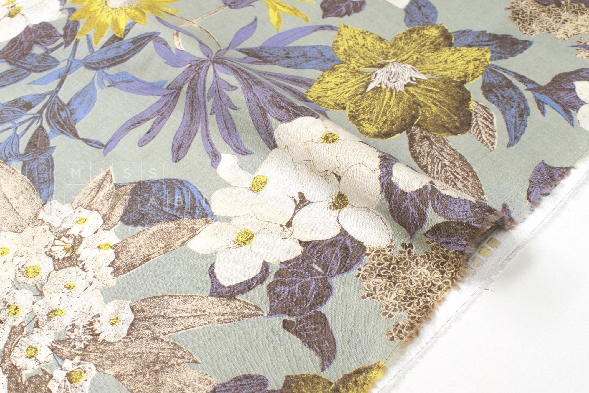 Japanese Fabric Camille Linen Blend - C - 50cm