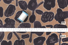 Japanese Fabric Mina Flowers Linen Blend - B - 50cm