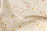 Japanese Fabric Penguins Linen Blend - A - 50cm