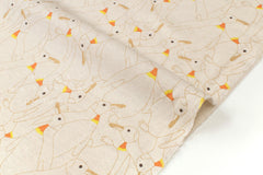 Japanese Fabric Penguins Linen Blend - A - 50cm