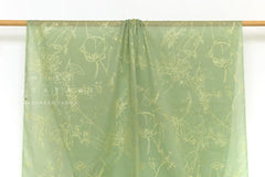 Japanese Fabric Metallic Voile - green - 50cm