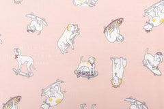 Japanese Fabric Skateboard Pups - pink - 50cm